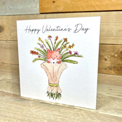 Foxy Florist Valentine's Card