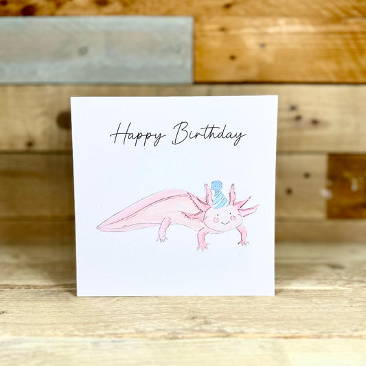 Arthur the Axolotl Birthday Card
