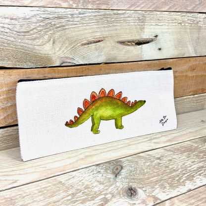 Dinosaur Linen Pencil Case