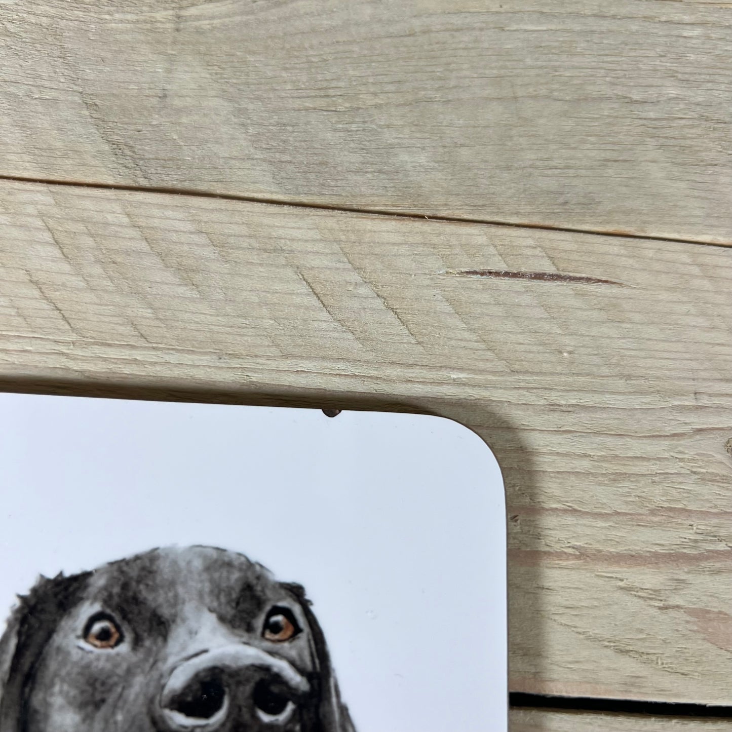 Wonky Black Lab Coaster