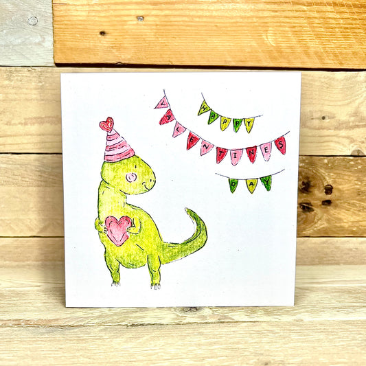 I Love You This Much Dinosaur Valentine's Card