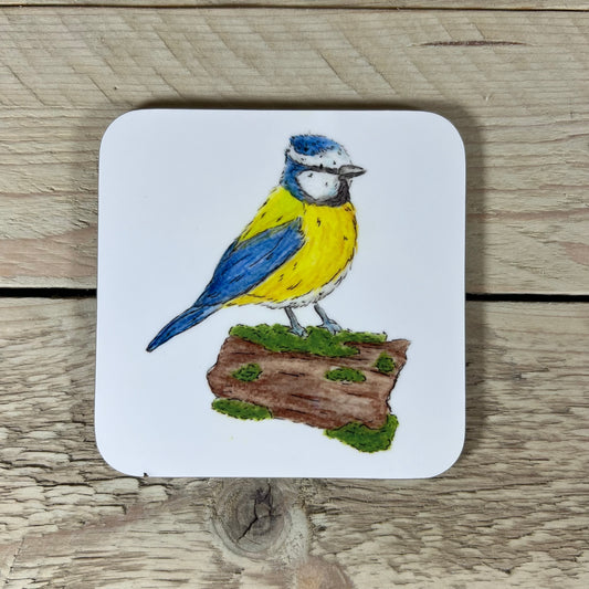 Wonky Blue Tit Coaster