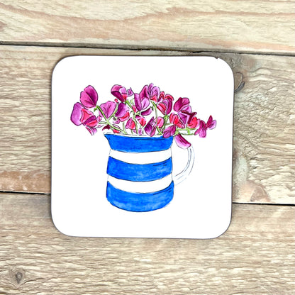 Wonky Sweetpea in Vase Coaster