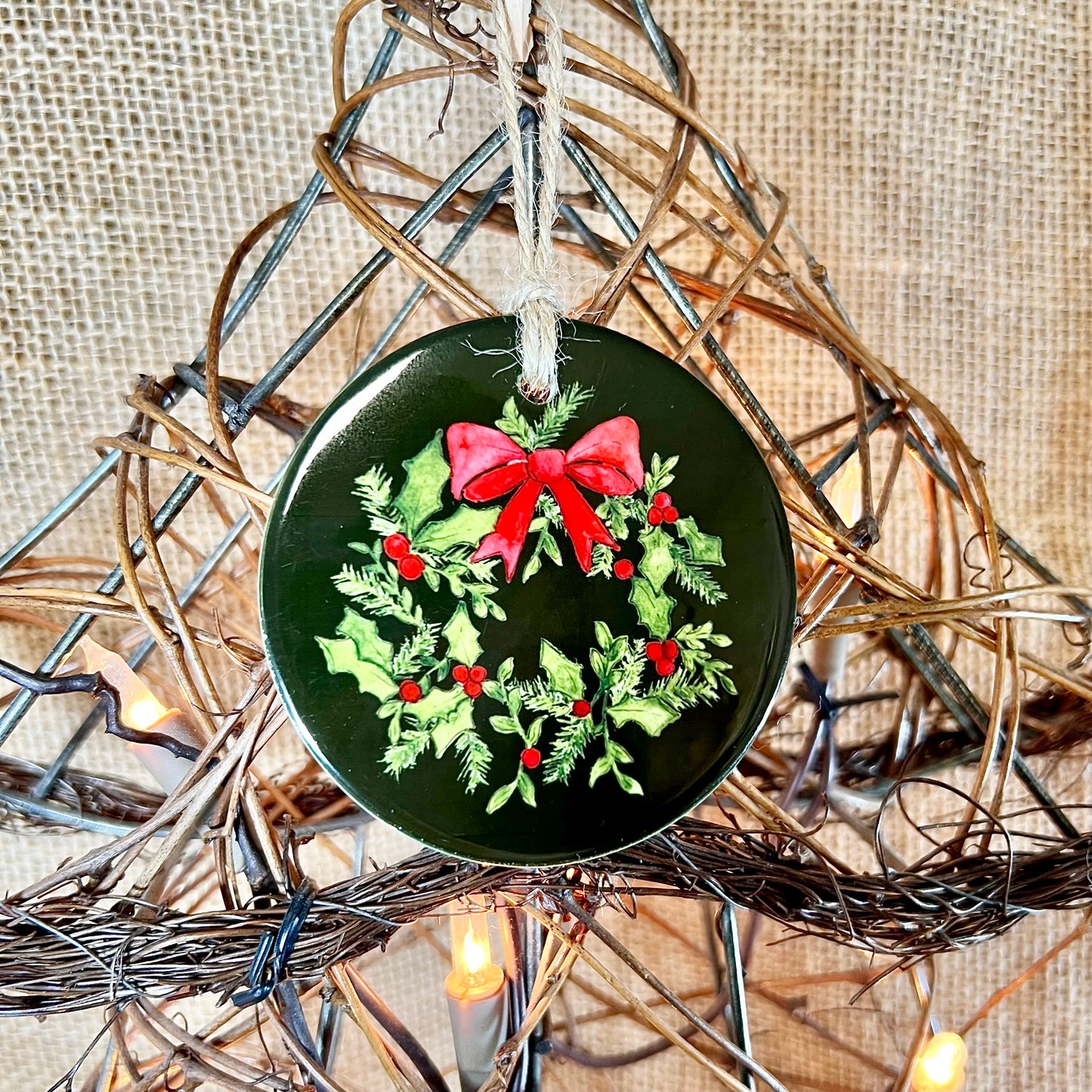 Wreath Ceramic Christmas Decoration