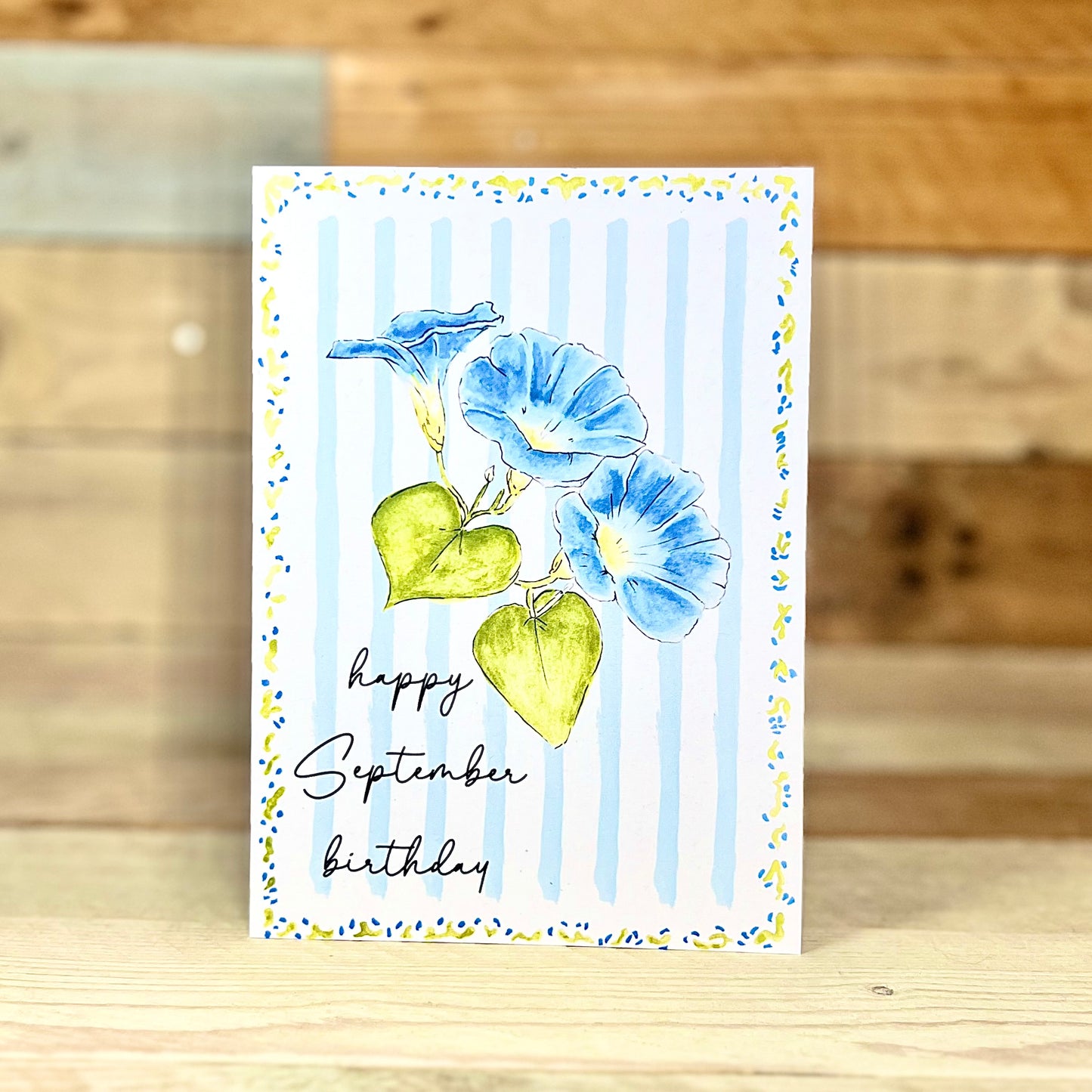 Morning Glory / September Modern Birth Flower Card