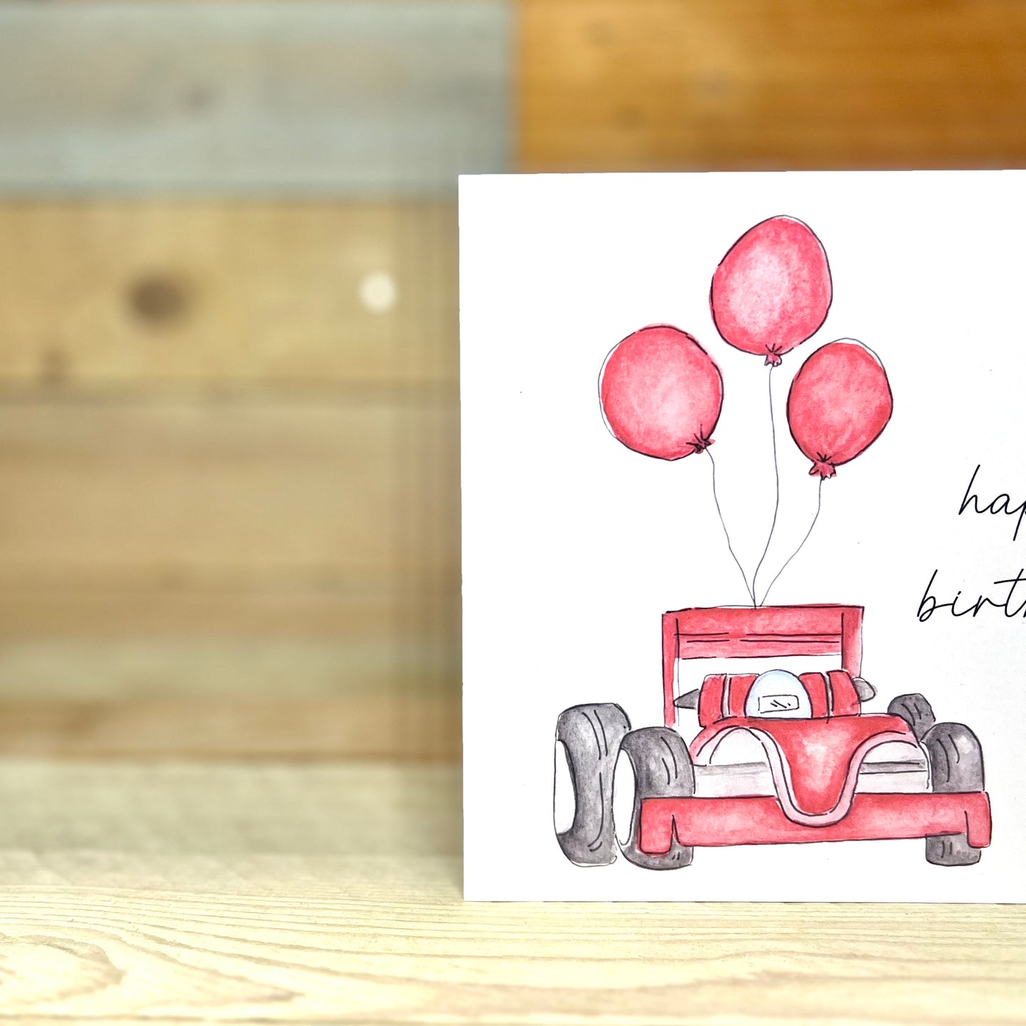 Racing Car Birthday Card