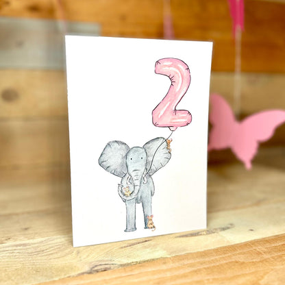 Nelly Turns Two Birthday Card