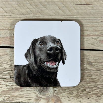 Wonky Black Lab Coaster