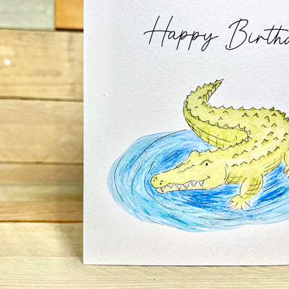 Charlie the Crocodile Birthday Card