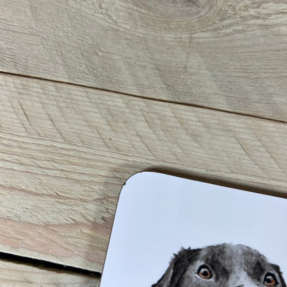 Wonky Black Lab Coaster