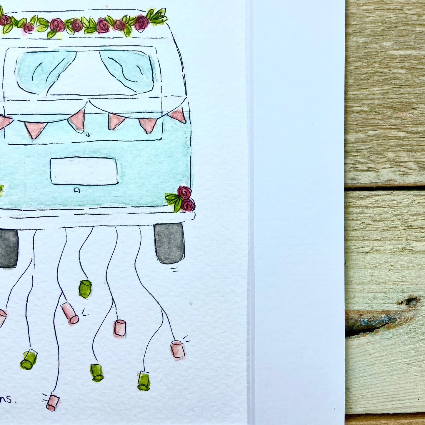 Campervan Full of Love Original Painting