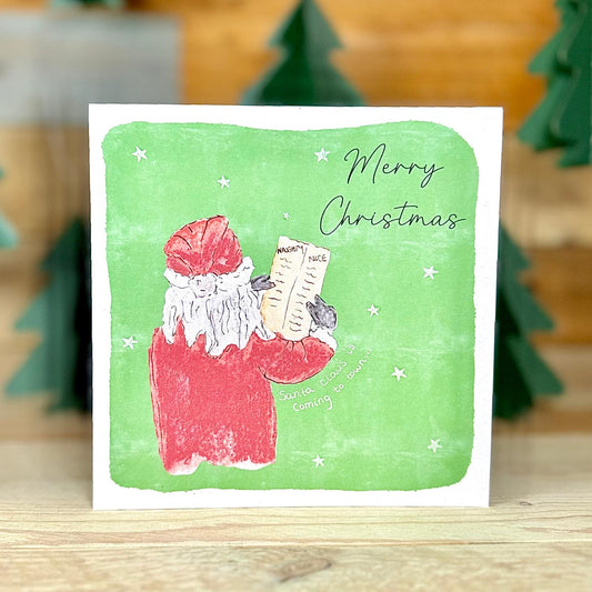 Santa Claus is Coming to Town Charity Christmas Card