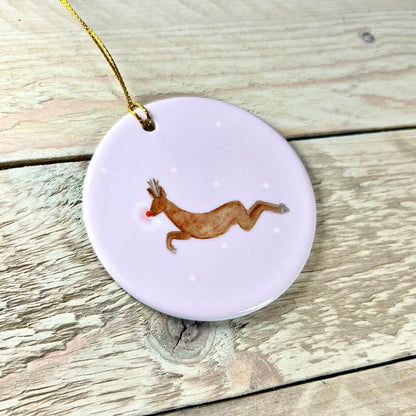 Reindeer Ceramic Christmas Decoration