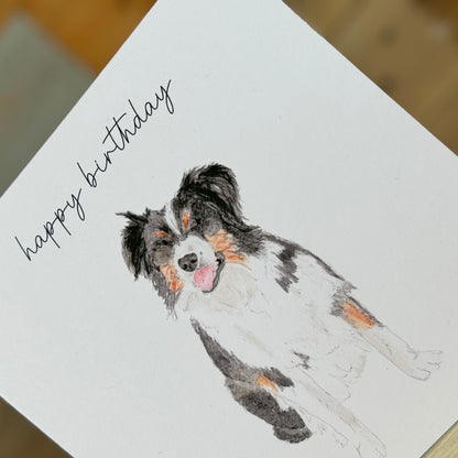 Cap the Collie Birthday Card