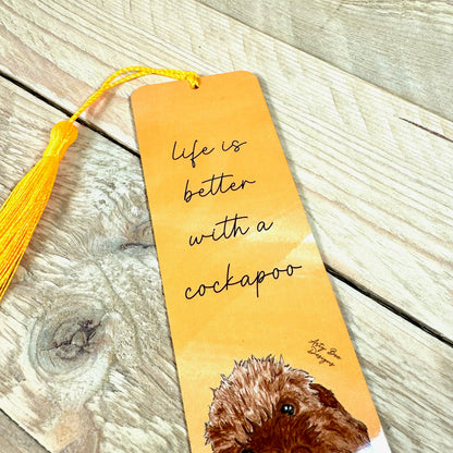 Cockapoo Metal Bookmark With Tassel