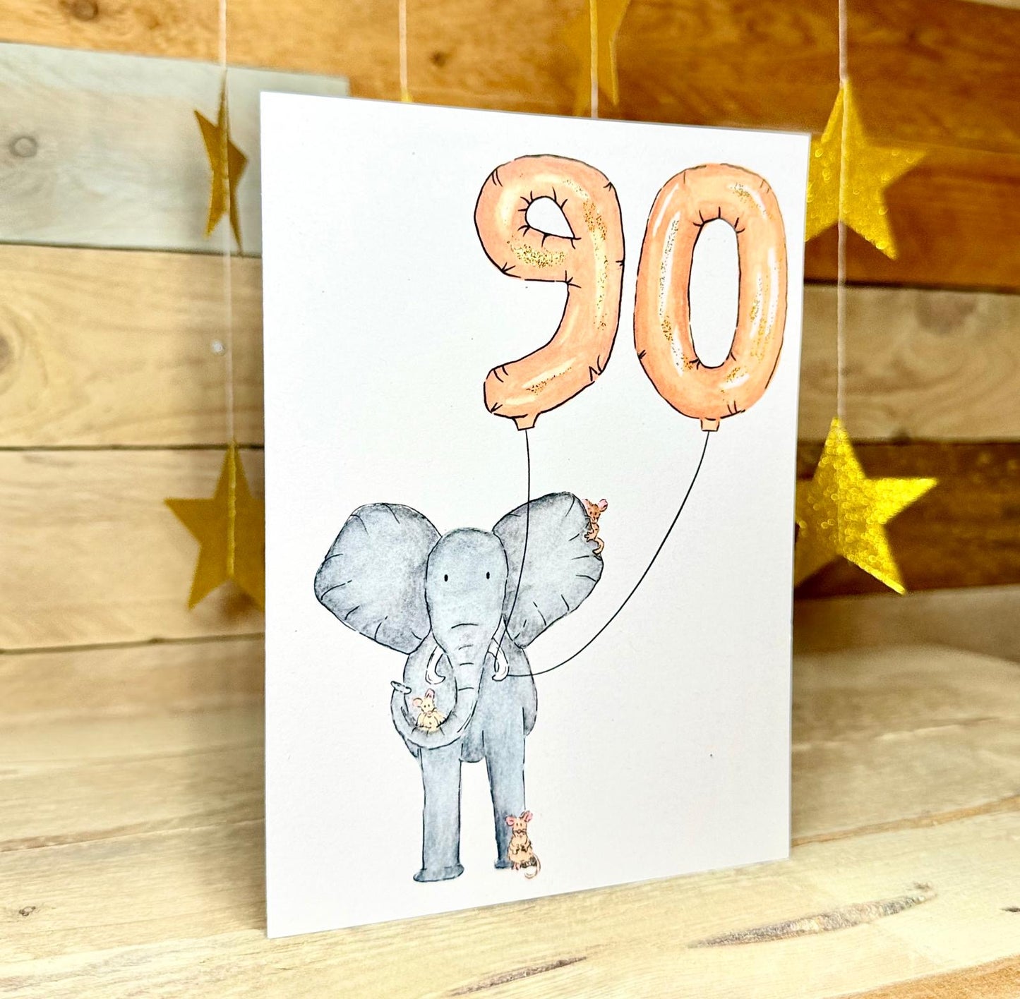 Nelly Turns Ninety Birthday Card