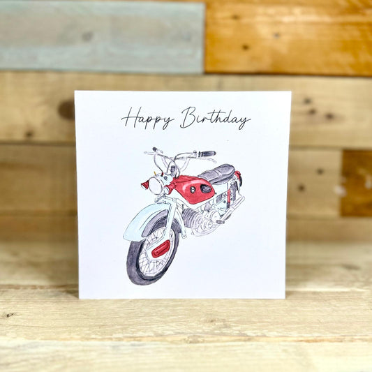 Ariel Motorbike Birthday Card
