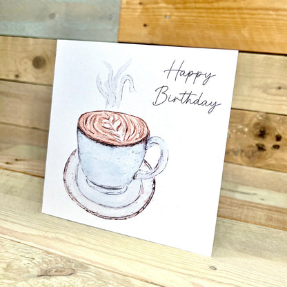 Coffee Time Birthday Card