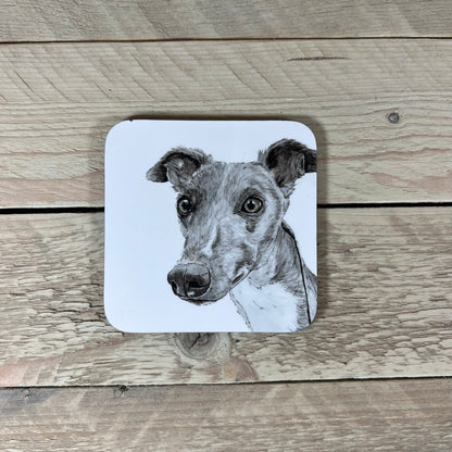 Wonky Blue Whippet Coaster