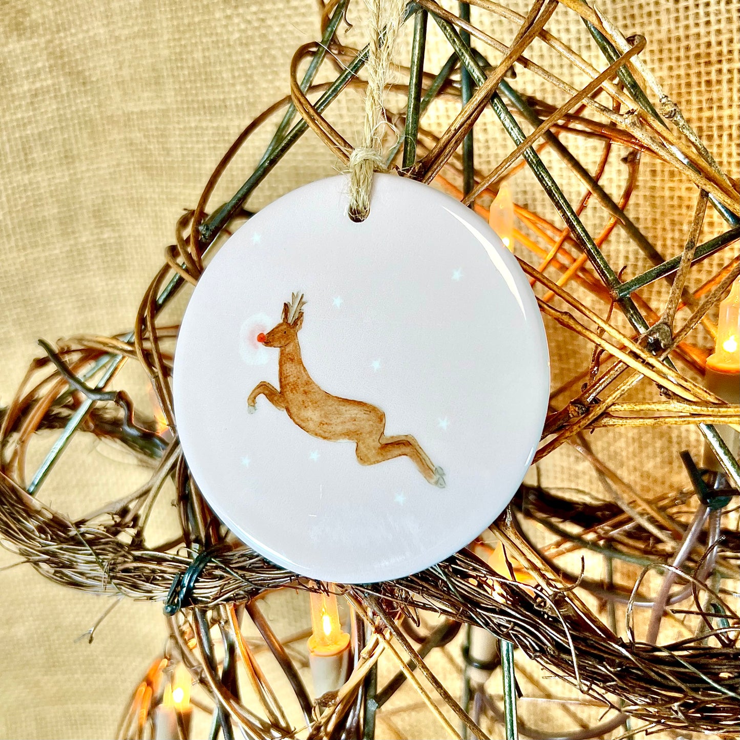 Reindeer Ceramic Christmas Decoration