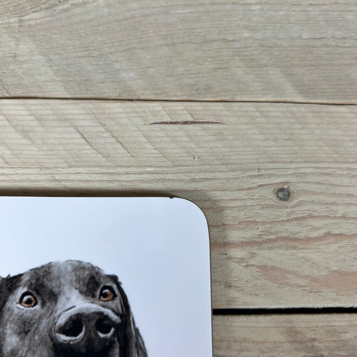 Wonky Black Lab Coaster