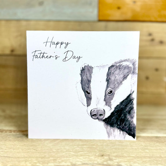 Bernard the Badger Father's Day Card