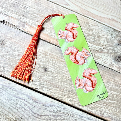 Squirrel Metal Bookmark With Tassel