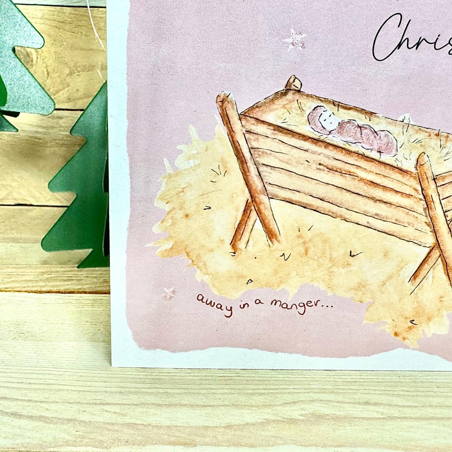 Away in an Manger Charity Christmas Card