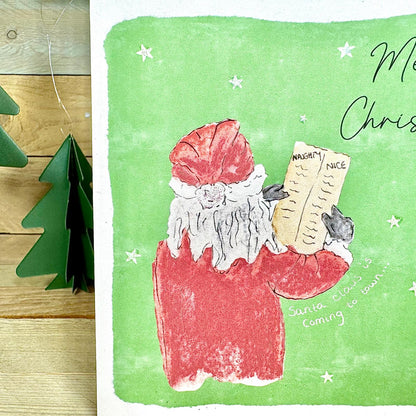 Santa Claus is Coming to Town Charity Christmas Card