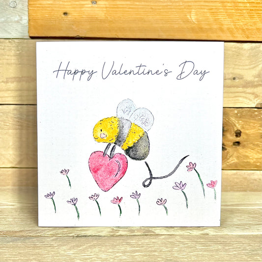 Air Mail Bee Valentine's Card