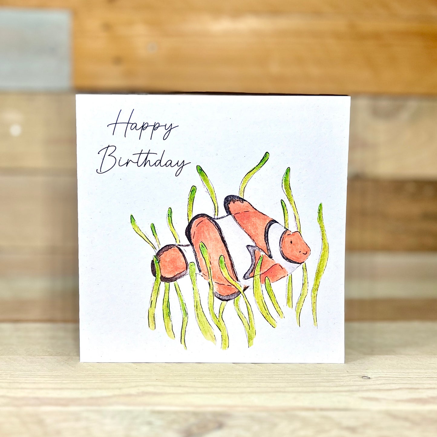 Chloe the Clown Fish Birthday Card