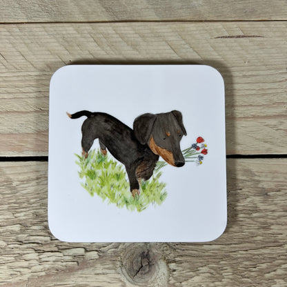 Wonky Sausage Dog Coaster