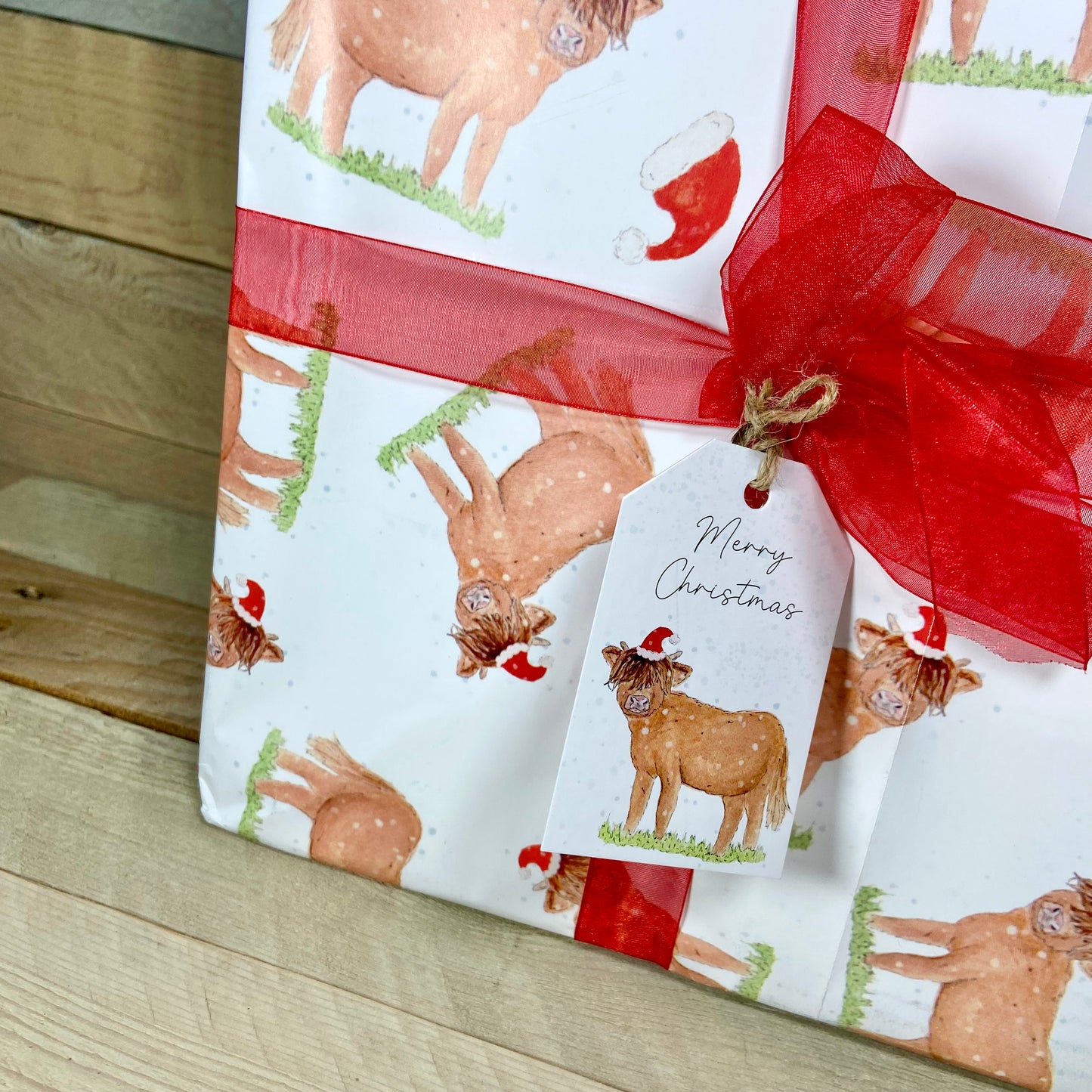 Highland Cow Christmas Wrapping Paper