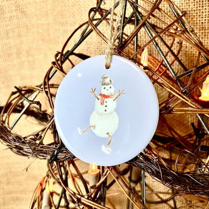 Snowman Ceramic Christmas Decoration