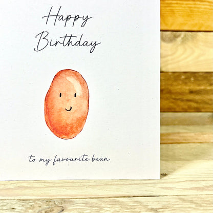 Favourite Bean Birthday Card