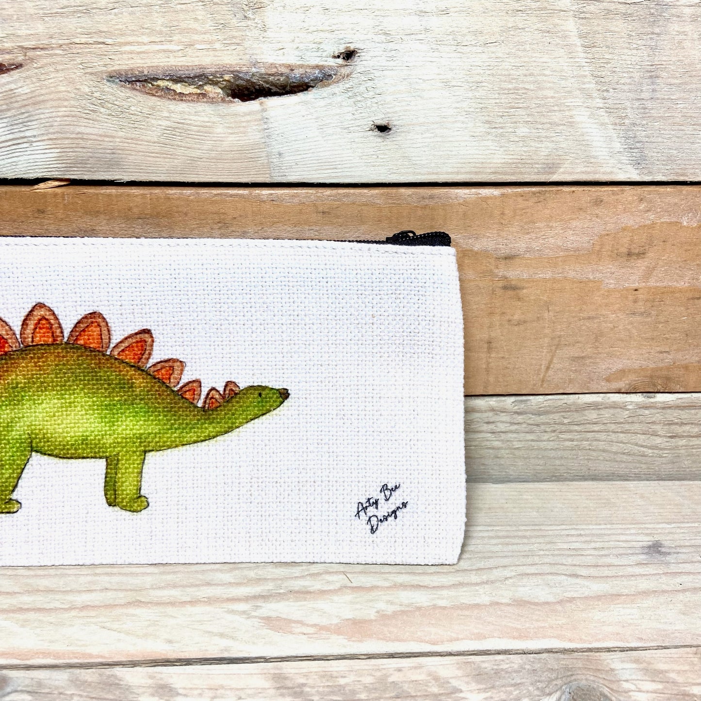 Dinosaur Linen Pencil Case