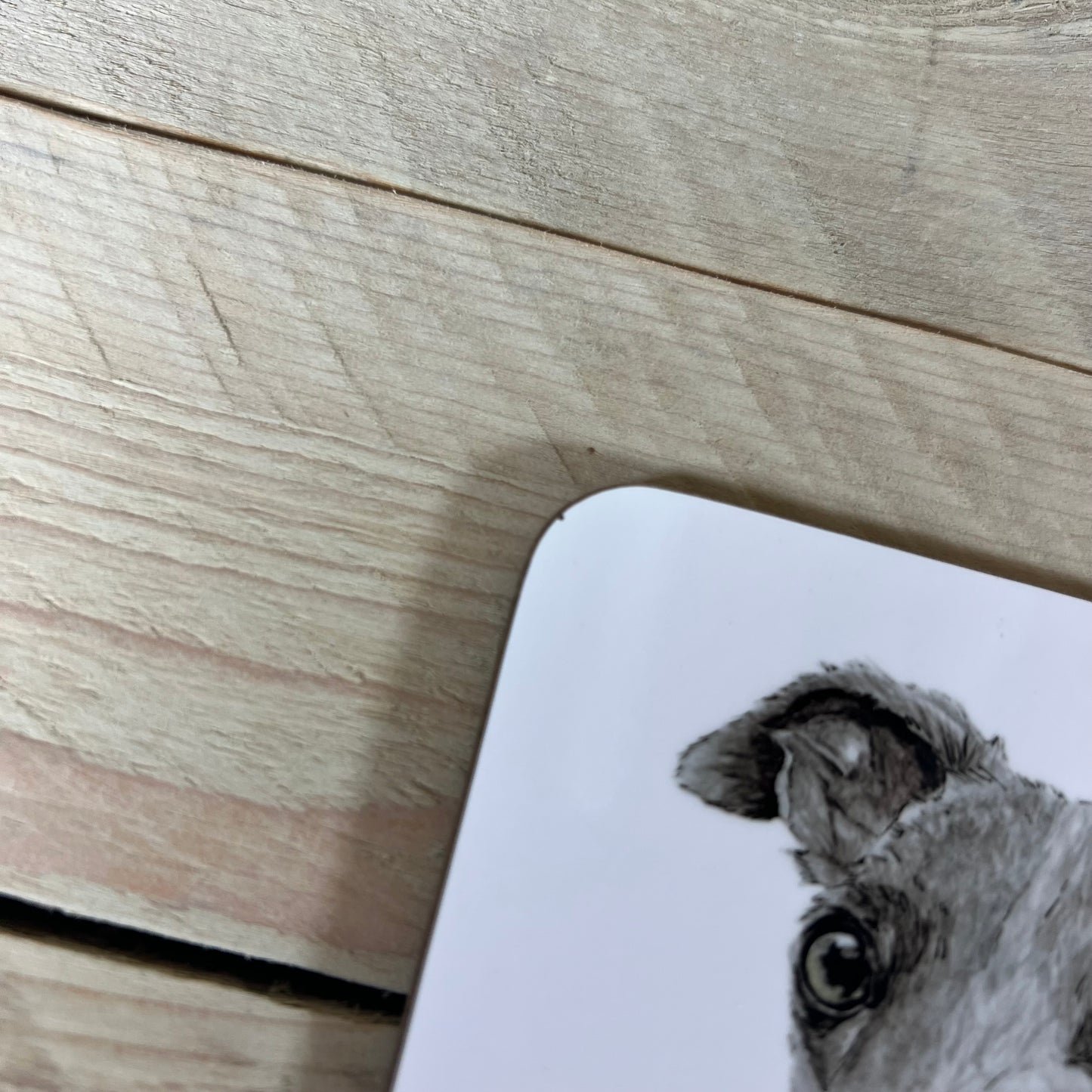 Wonky Blue Whippet Coaster