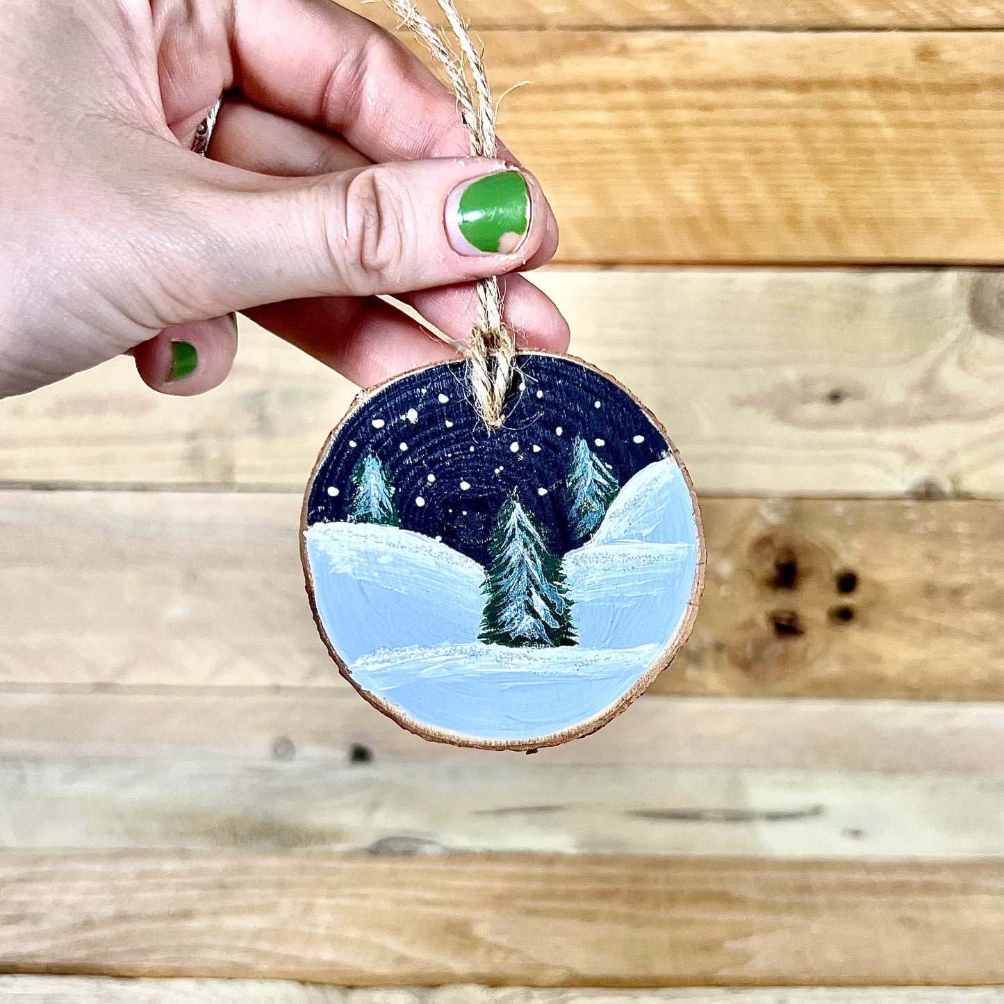 Festive Woodland Hand Painted Christmas Decoration