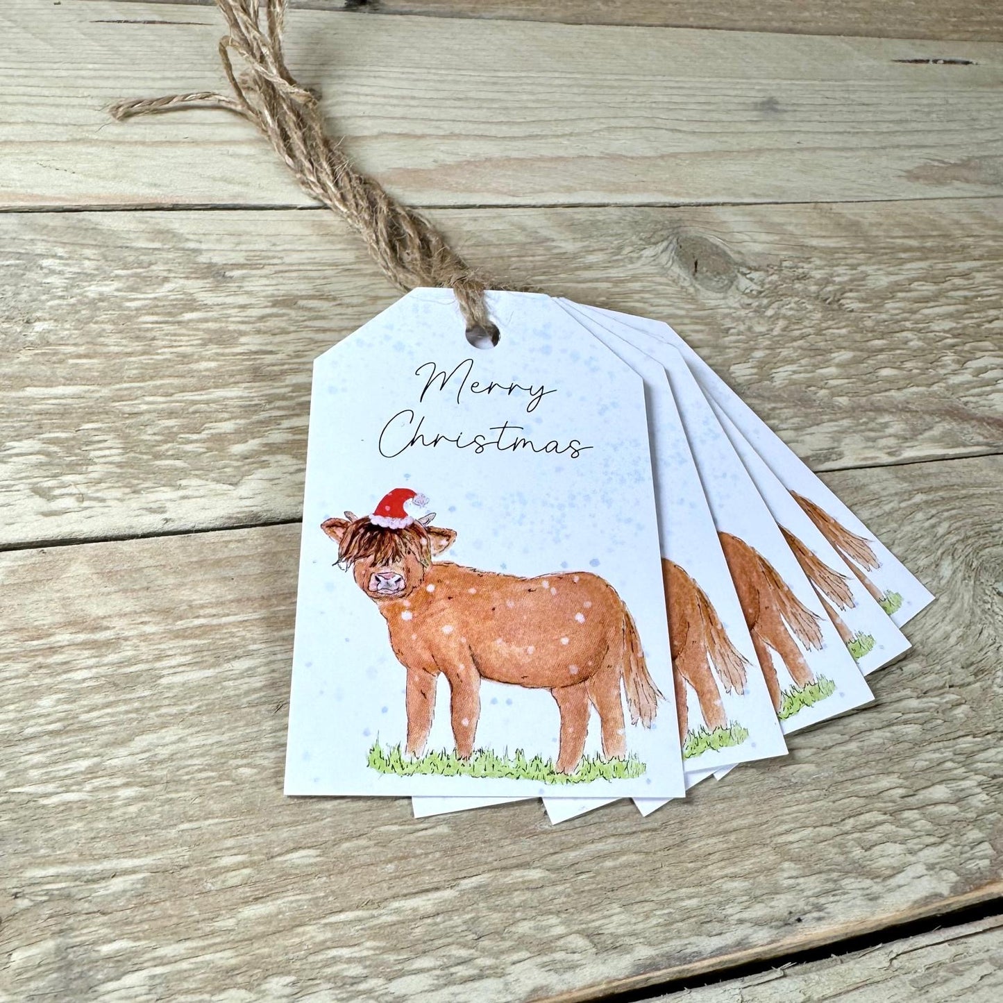 Highland Cow Christmas Gift Tags