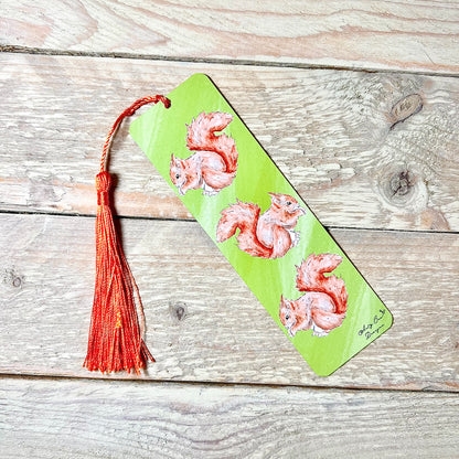 Squirrel Metal Bookmark With Tassel