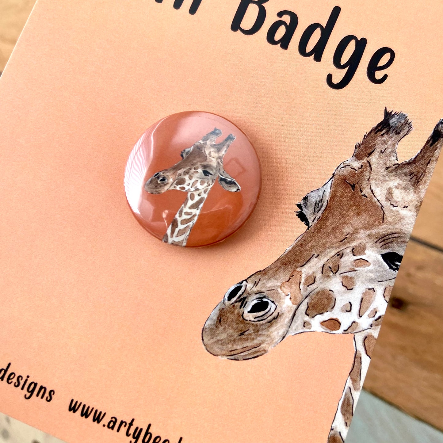 Giraffe Pin Badge