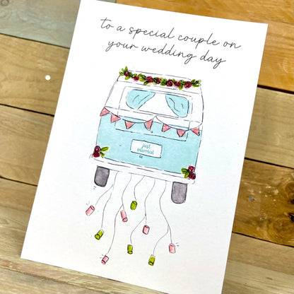 Camper Full of Love Wedding Card