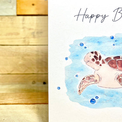 Turtle named Myrtle Birthday Card