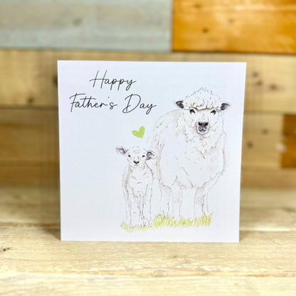 Romney Rhona and Flopsy the Sheep Father's Day Card