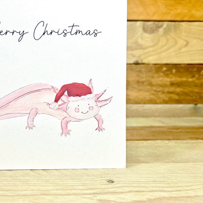 Festive Arthur the Axolotl Christmas Card