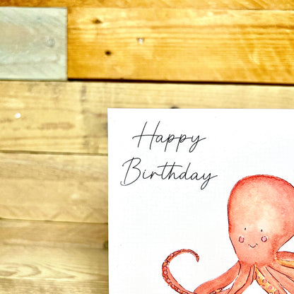 Ollie the Octopus Birthday Card