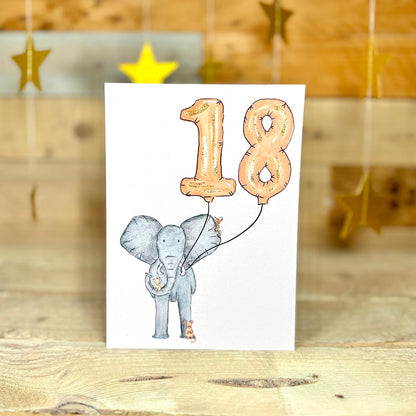 Nelly Turns Eighteen Birthday Card