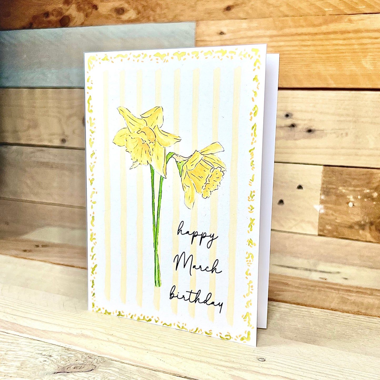 Jonquil / March Modern Birth Flower Card