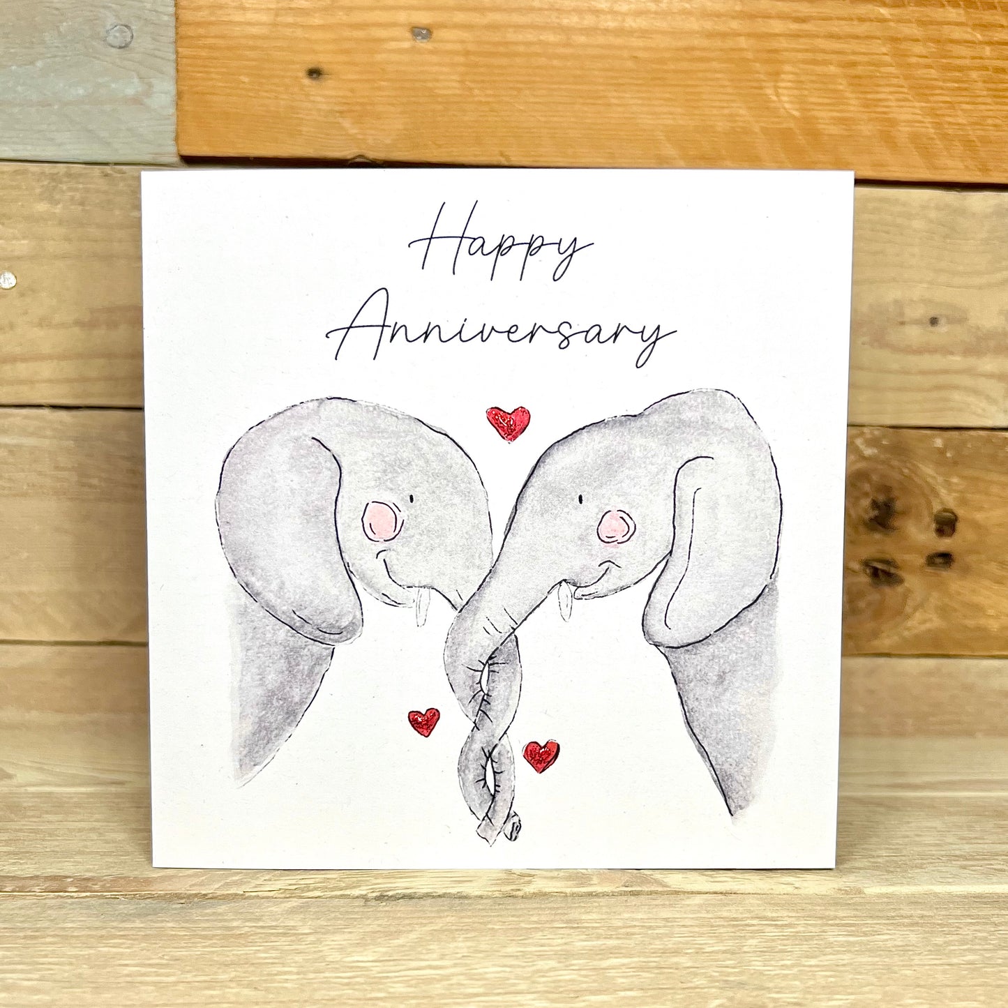 Entwined Elephants Anniversary Card