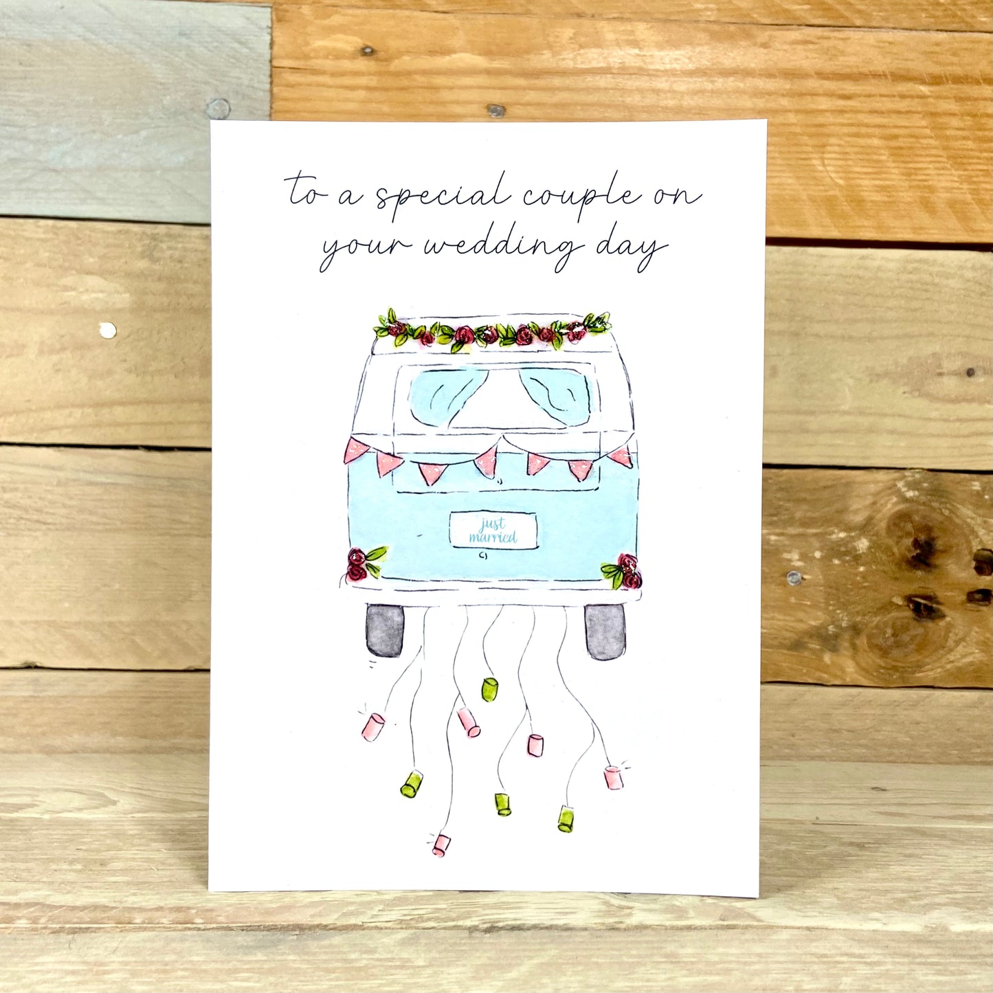 Camper Full of Love Wedding Card